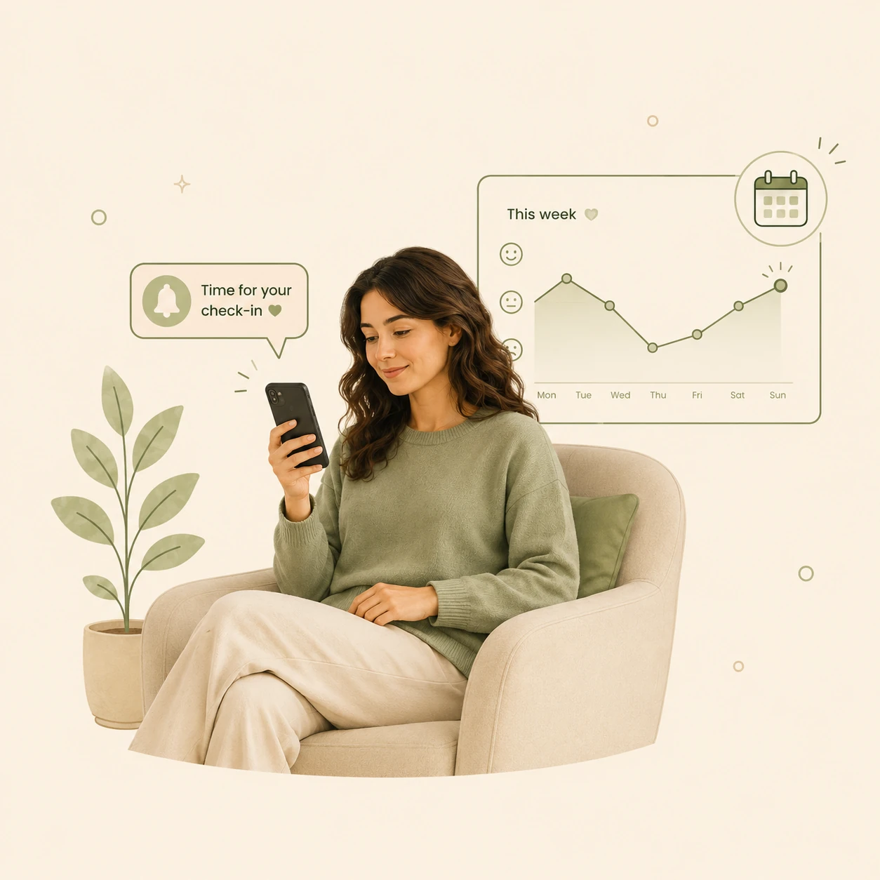 Patient tracking symptom updates during care